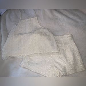 Hollister white lace set